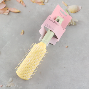 Top quality yellow women hair comb hair brush for curly hair