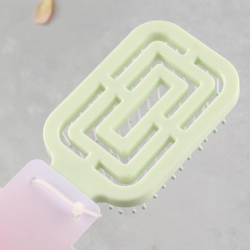 Online wholesale folding portable hair comb hair brush with makeup mirror