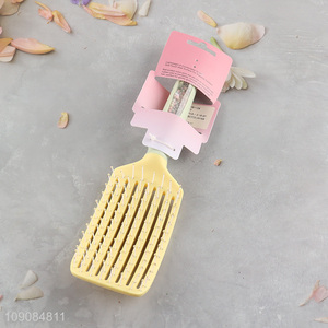 China products anti-static hollow wide teeth hair comb hair brush