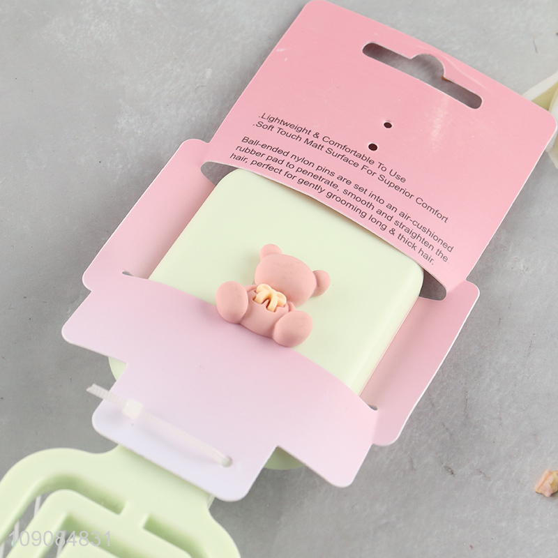 Online wholesale folding portable hair comb hair brush with makeup mirror