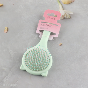 Yiwu market portable 2in1 hair comb hair brush with makeup mirror