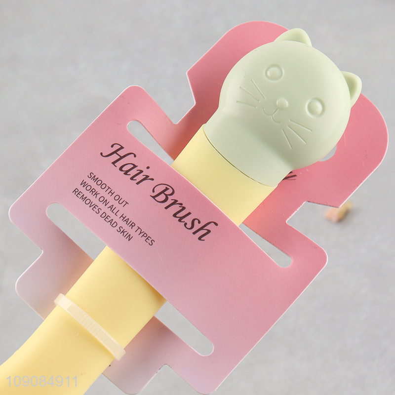 Top selling rectangle wide teeth massage hair comb hair brush