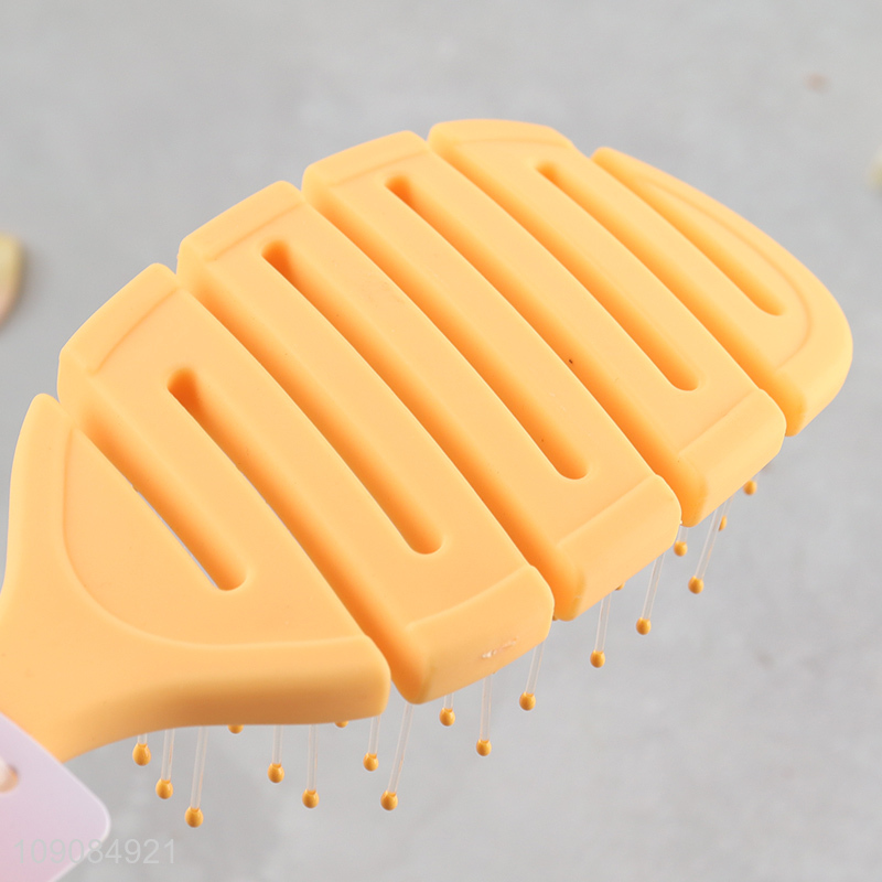 Factory price wide teeth hollow anti-static hair comb hair brush