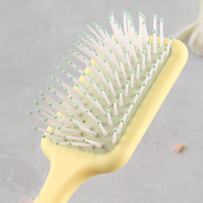 Top selling rectangle wide teeth massage hair comb hair brush
