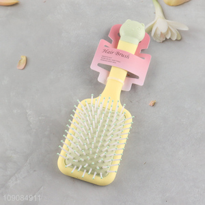 Top selling rectangle wide teeth massage hair comb hair brush