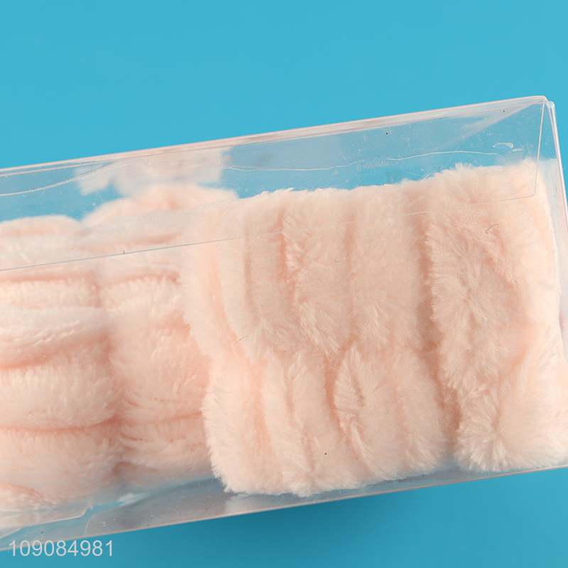 Factory price plush face washing headband wristband set