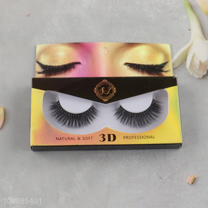 Yiwu market professional natural soft 3d false eyelash for sale