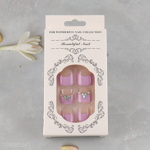 Hot selling natural fake nail press-on nail for nail decoration
