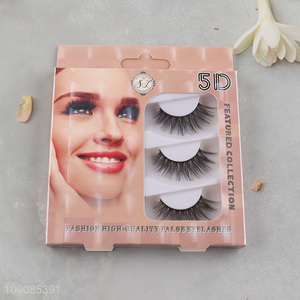 Good selling 3 pairs eyelash extension volume lashes false eyelash