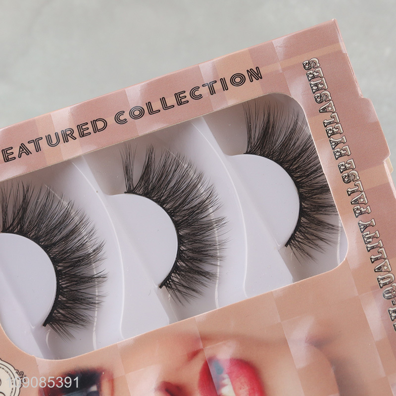 Good selling 3 pairs eyelash extension volume lashes false eyelash