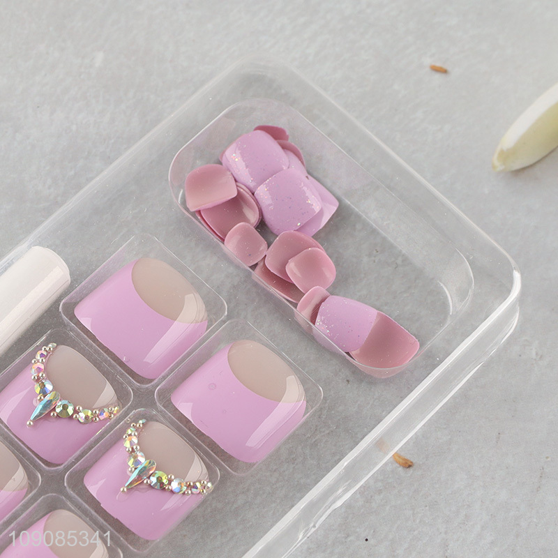 Hot selling natural fake nail press-on nail for nail decoration