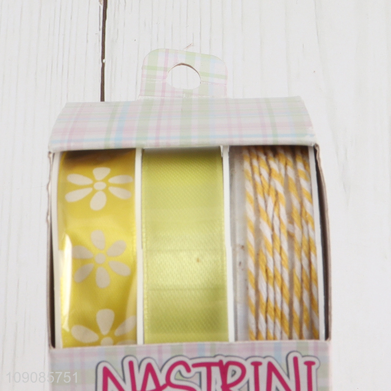 China Imports 3 Pieces Polyester Ribbons for Crafts and Gift Wrapping