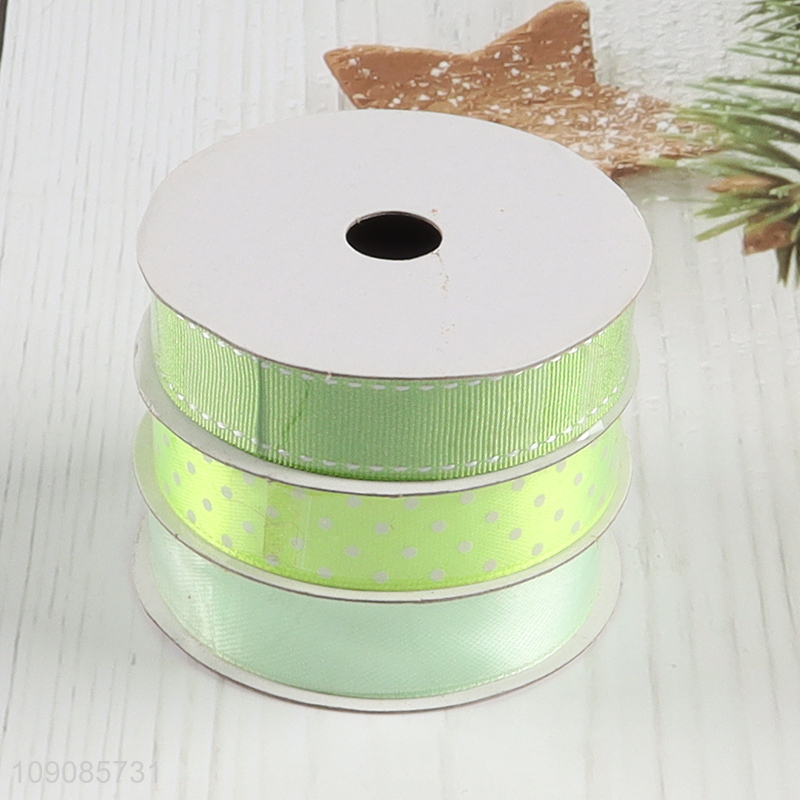 Good Quality 3 Pieces Polyester Ribbons for Crafts and Gift Wrapping