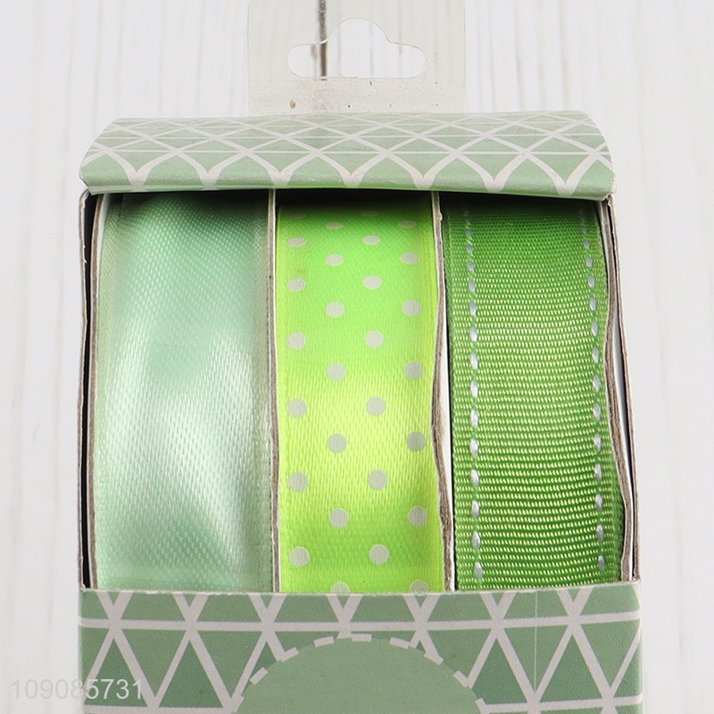 Good Quality 3 Pieces Polyester Ribbons for Crafts and Gift Wrapping