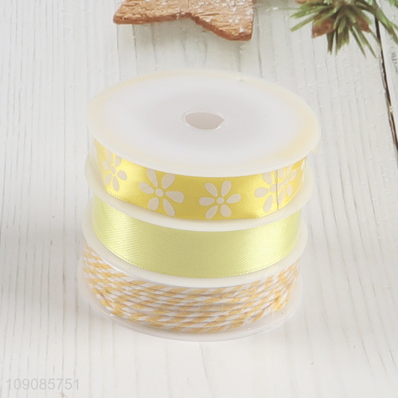 China Imports 3 Pieces Polyester Ribbons for Crafts and Gift Wrapping