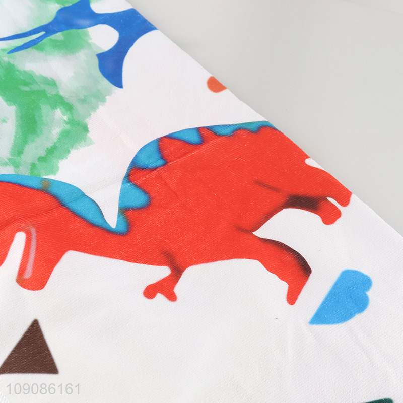 Yiwu market dinosaur printed cartoon children bath towel beach towel