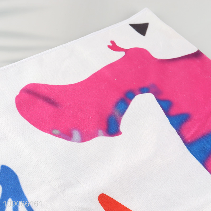 Yiwu market dinosaur printed cartoon children bath towel beach towel