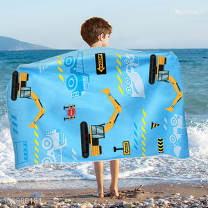 Best selling quick dry children polyester bath towel beach towel wholesale