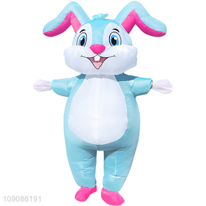 Most popular cartoon inflatable walking rabbit mascot costume for adult