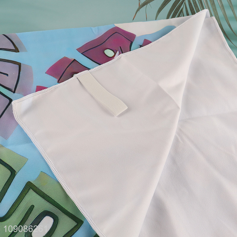 China wholesale leaves pattern quick dry bath towel beach towel