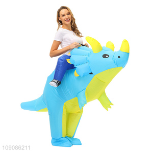 High quality children cartoon inflatable triceratops costume for sale