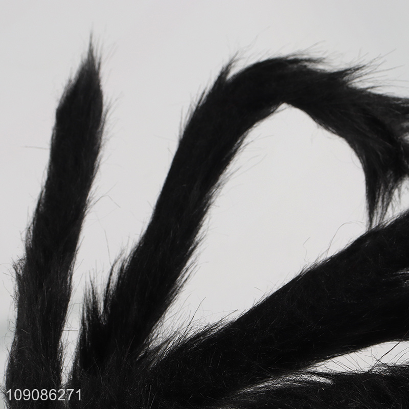 Hot selling natural Halloween decoration plush spider wholesale
