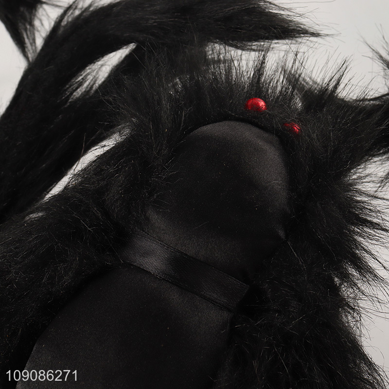 Hot selling natural Halloween decoration plush spider wholesale