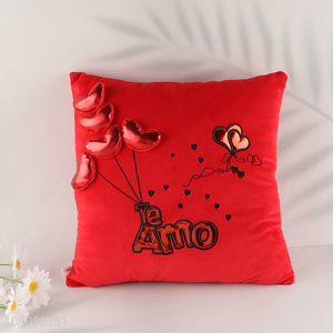 Factory price square soft comfortable Valentine's Day pillow for household