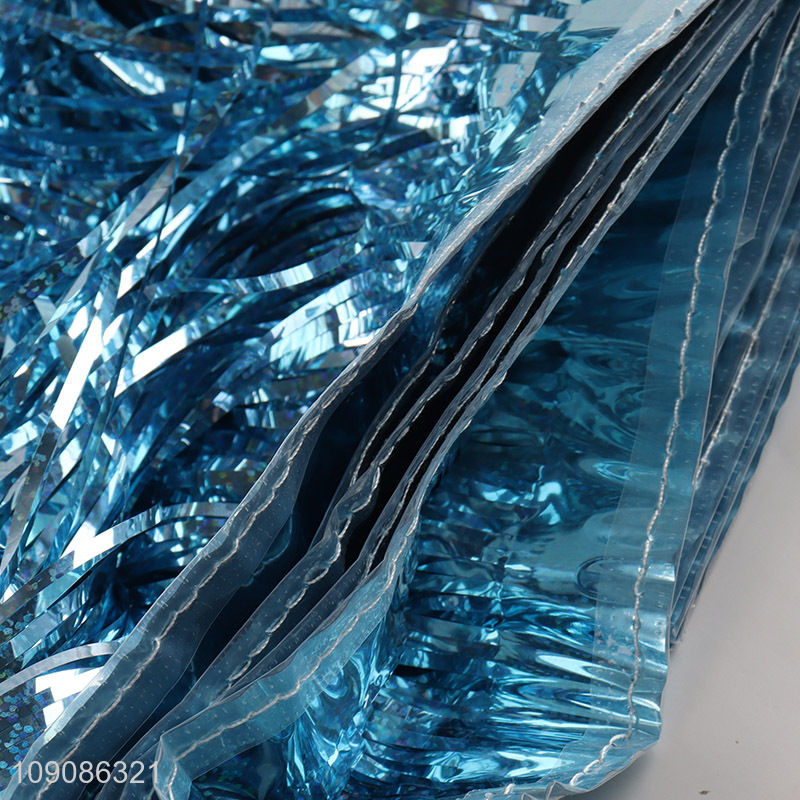 Hot items adult blue sequins tassel trim for stage costume