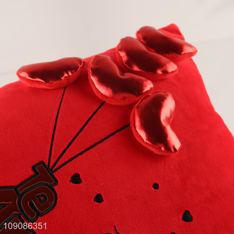 Factory price square soft comfortable Valentine's Day pillow for household