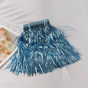 Hot items adult blue sequins tassel trim for stage costume