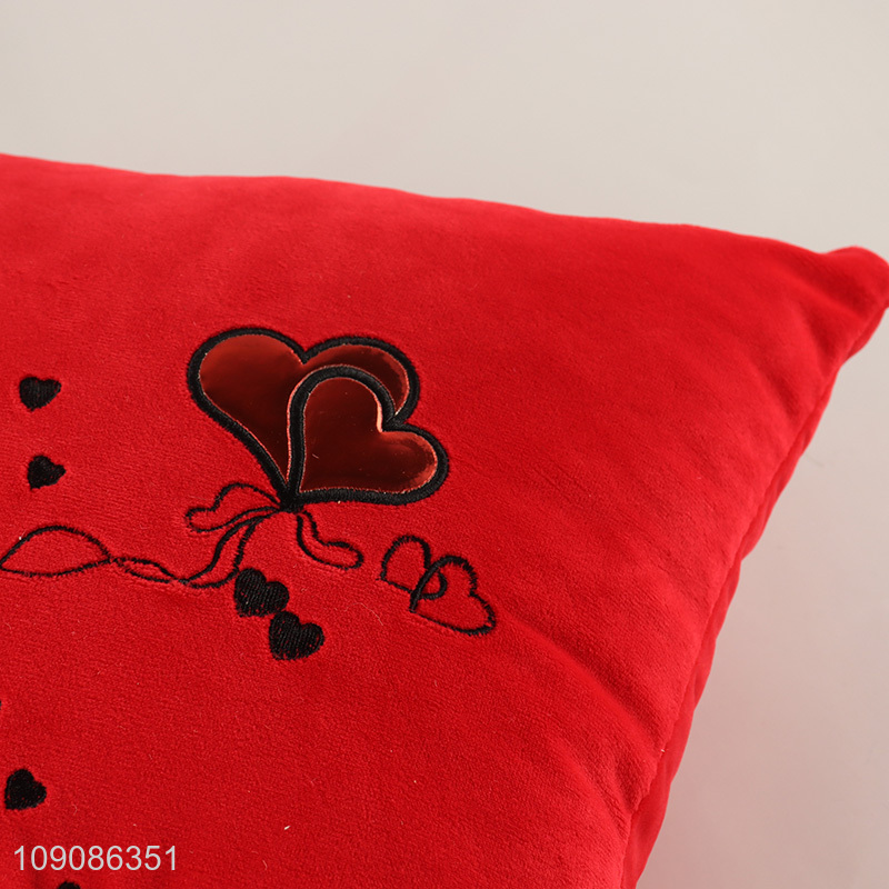 Factory price square soft comfortable Valentine's Day pillow for household
