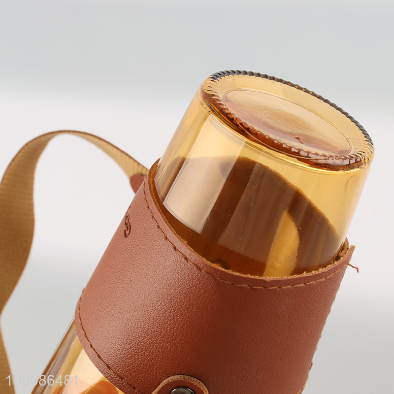 Best quality portable glass water cup drinking cup with straw