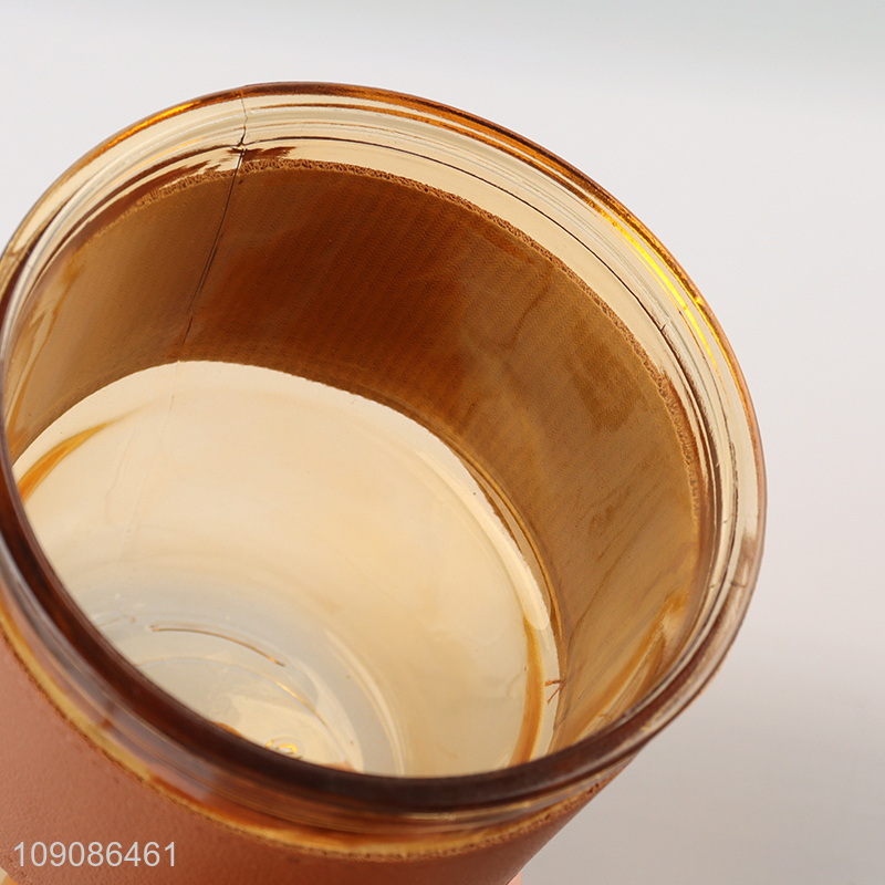 Good quality home office glass water cup drinking cup with straw