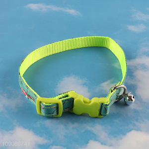Yiwu market outdoor pet <em>dog</em> adjustable pet <em>collar</em> with bell