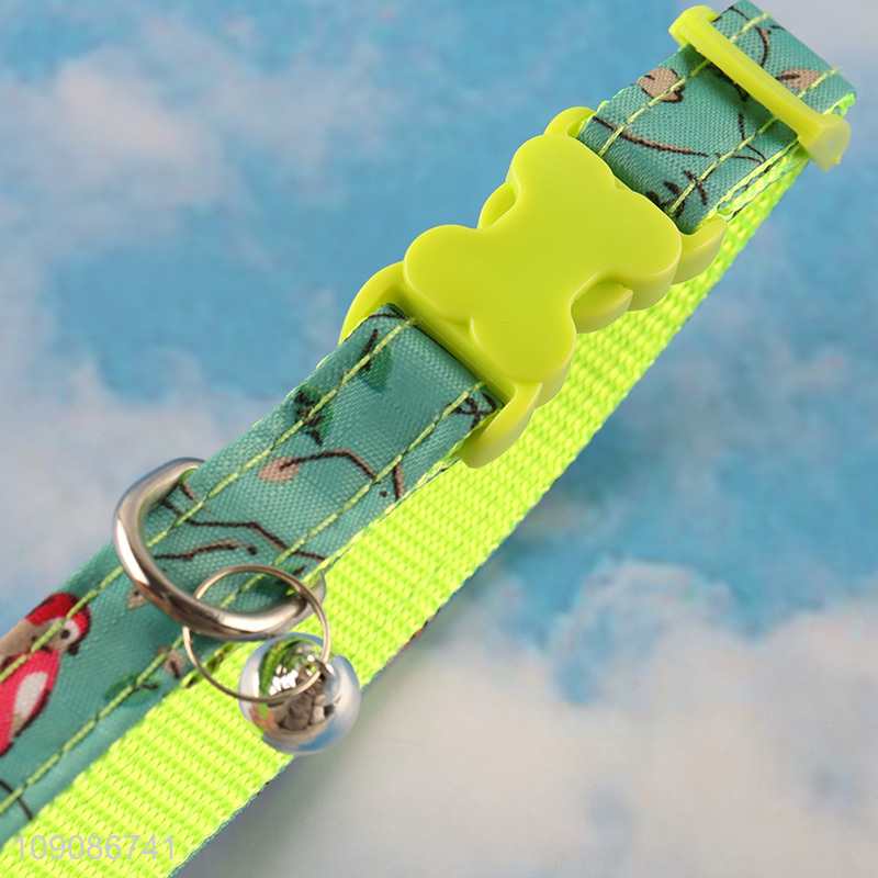 Yiwu market outdoor pet dog adjustable pet collar with bell