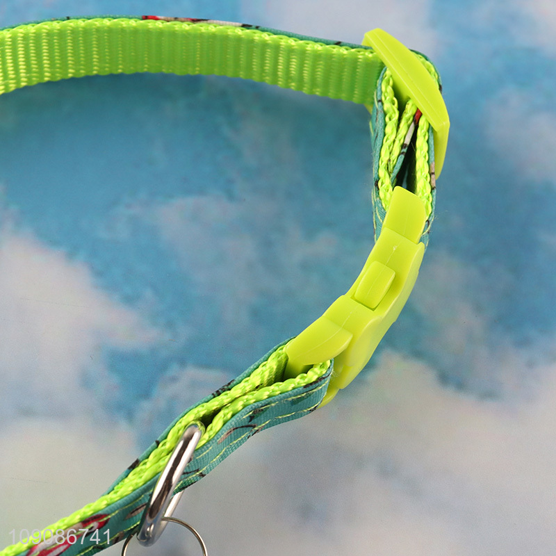 Yiwu market outdoor pet dog adjustable pet collar with bell