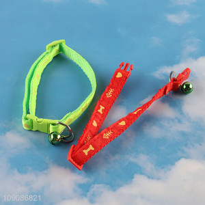 Most popular polyester outdoor pet supplies adjustable pet collar