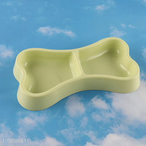 China supplier 2compartment plastic pet supplies pet bowl