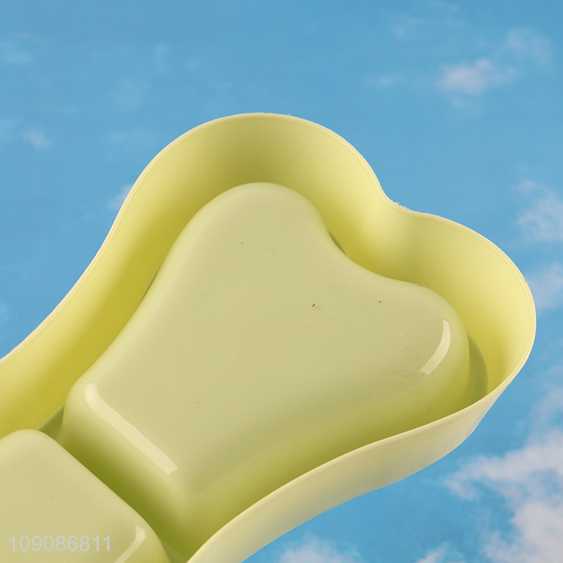 China supplier 2compartment plastic pet supplies pet bowl