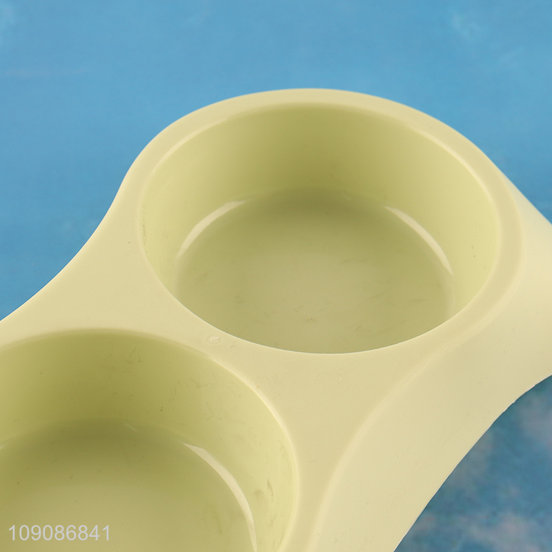 New product 2compartment plastic pet supplies pet bowl for sale
