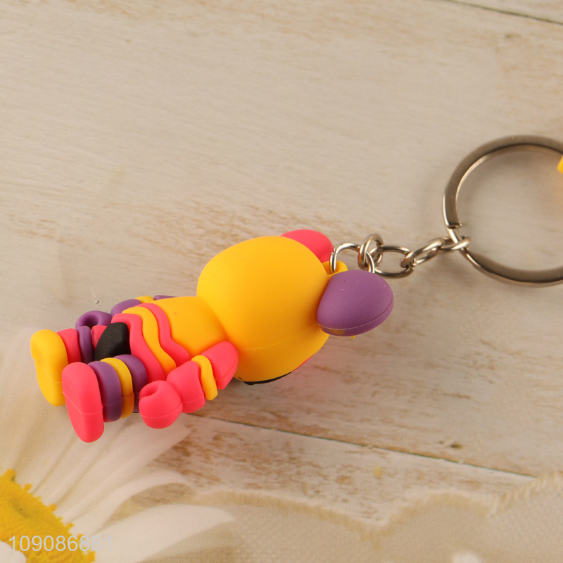 Hot products silicone cartoon bear pendant portable keychain