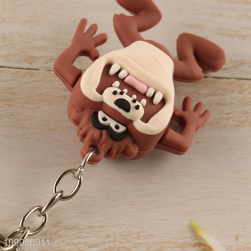 Good quality portable silicone cartoon pendant keychain for gifts
