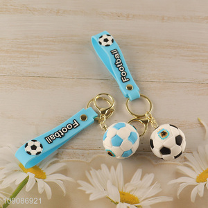 Online wholesale portable football pendant silicone keychain