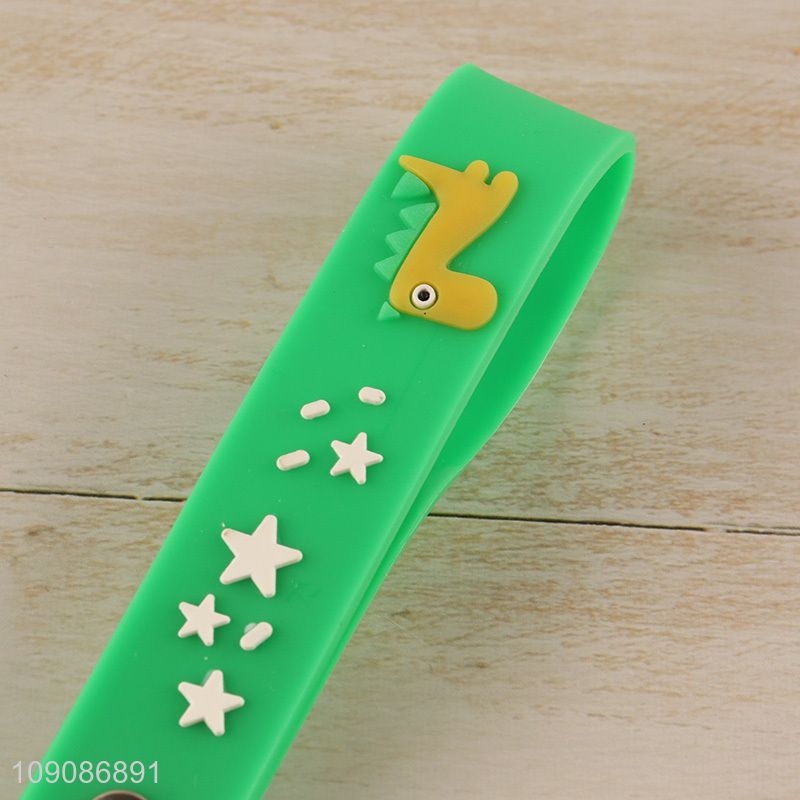 China factory multicolor silicone dinosaur pendant keychain for sale