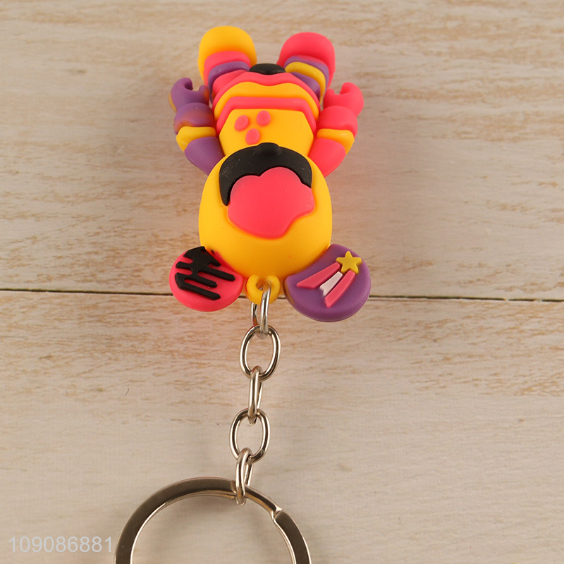 Hot products silicone cartoon bear pendant portable keychain