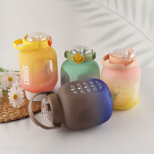 Most popular multicolor portable sports water bottle with handle