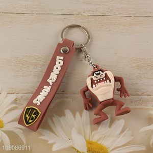 Good quality portable silicone cartoon pendant keychain for gifts