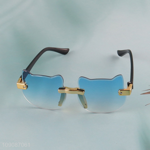 Top selling cute cat shape frame summer outdoor eyeglasses sunglasses