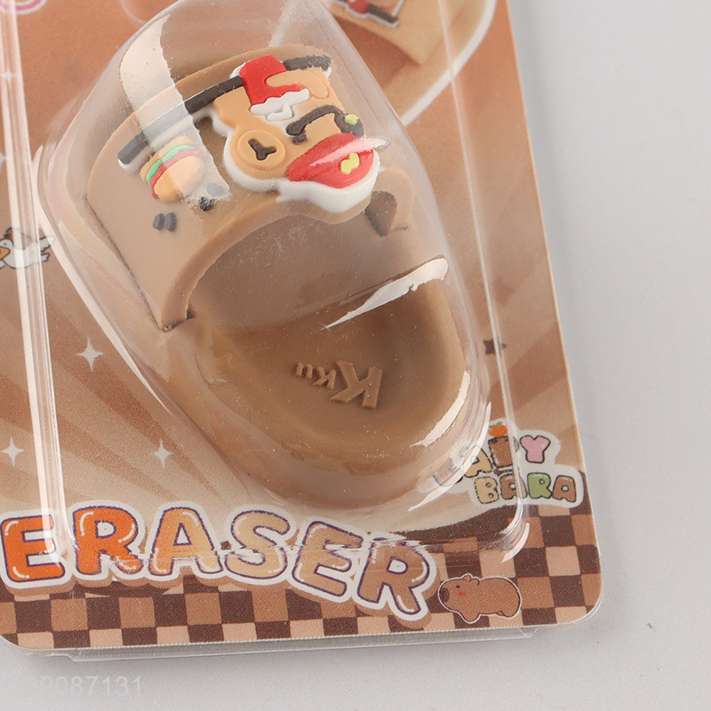 New Arrival Cute Slipper Eraser Cartoon Eraser Students Supplies